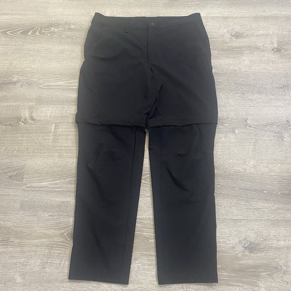 North Face Pants Size 38x31.5 Convertible Cargo Hiking Nylon Gorpcore Black‎